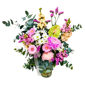 Springtime Seasonal Bouquet in Vase