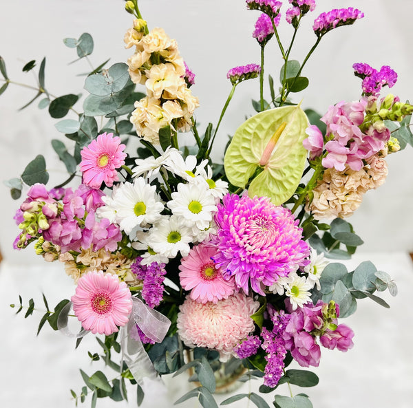 Springtime Seasonal Bouquet in Vase